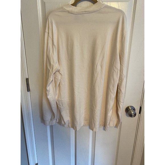 Orvis Mens XL Long Sleeve Mock Neck Pullover Ivory - Picture 2 of 6